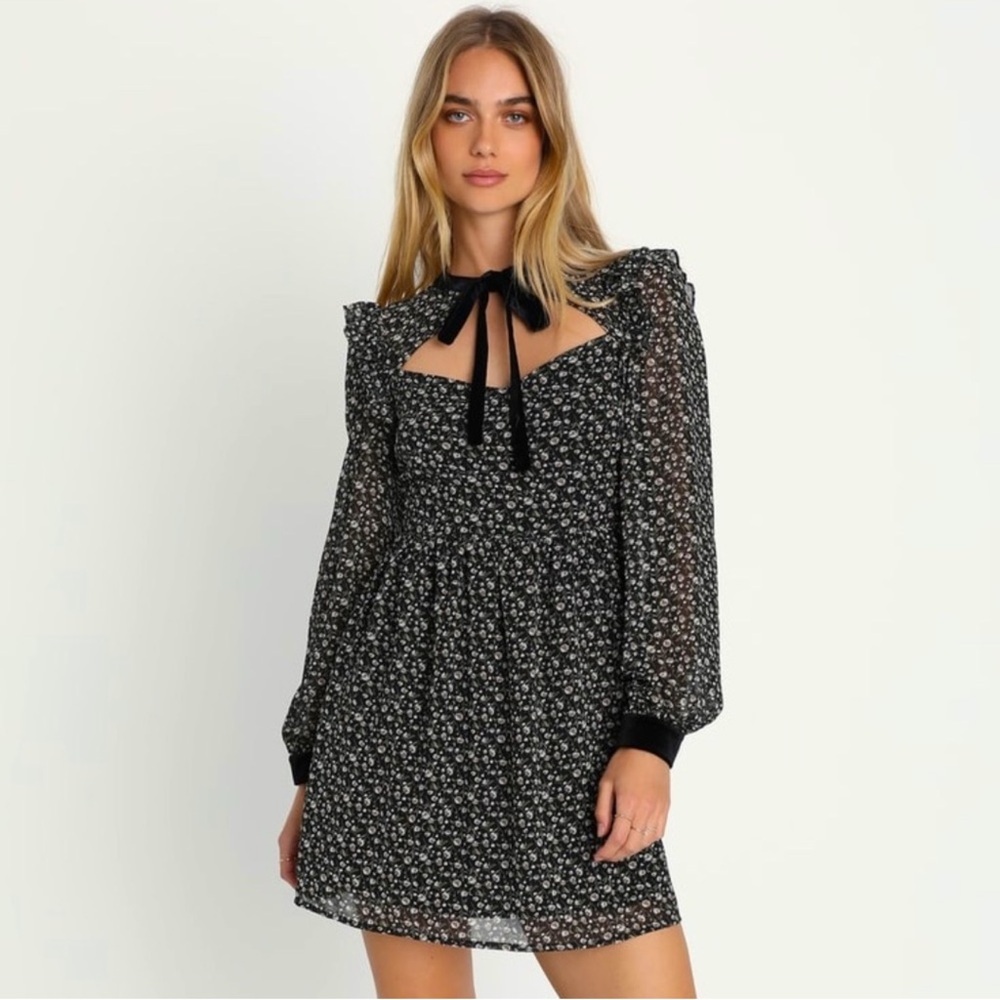 Lulu's Posh Impression Floral Print Dress